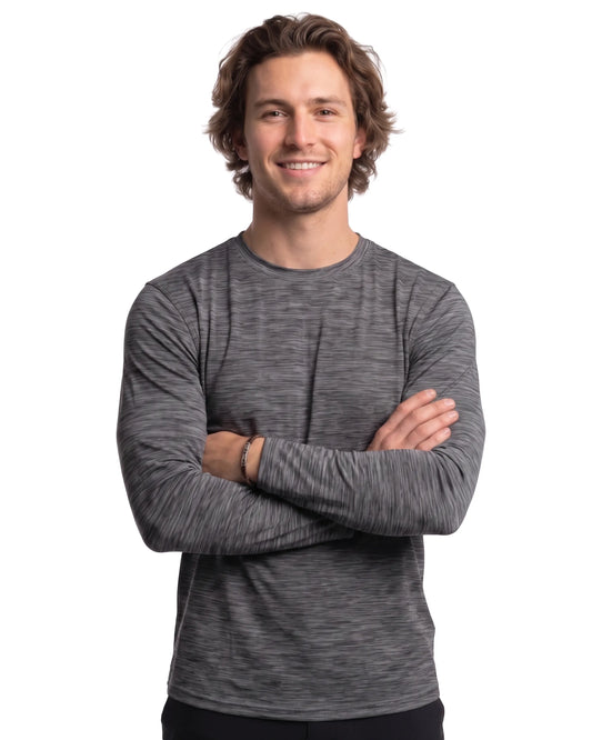 Heather Gray | DiamondCool™ Performance Men's Long Sleeve T-Shirt