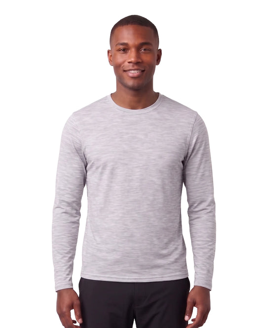 Heather Light Gray | DiamondCool™ Performance Men's Long Sleeve T-Shirt