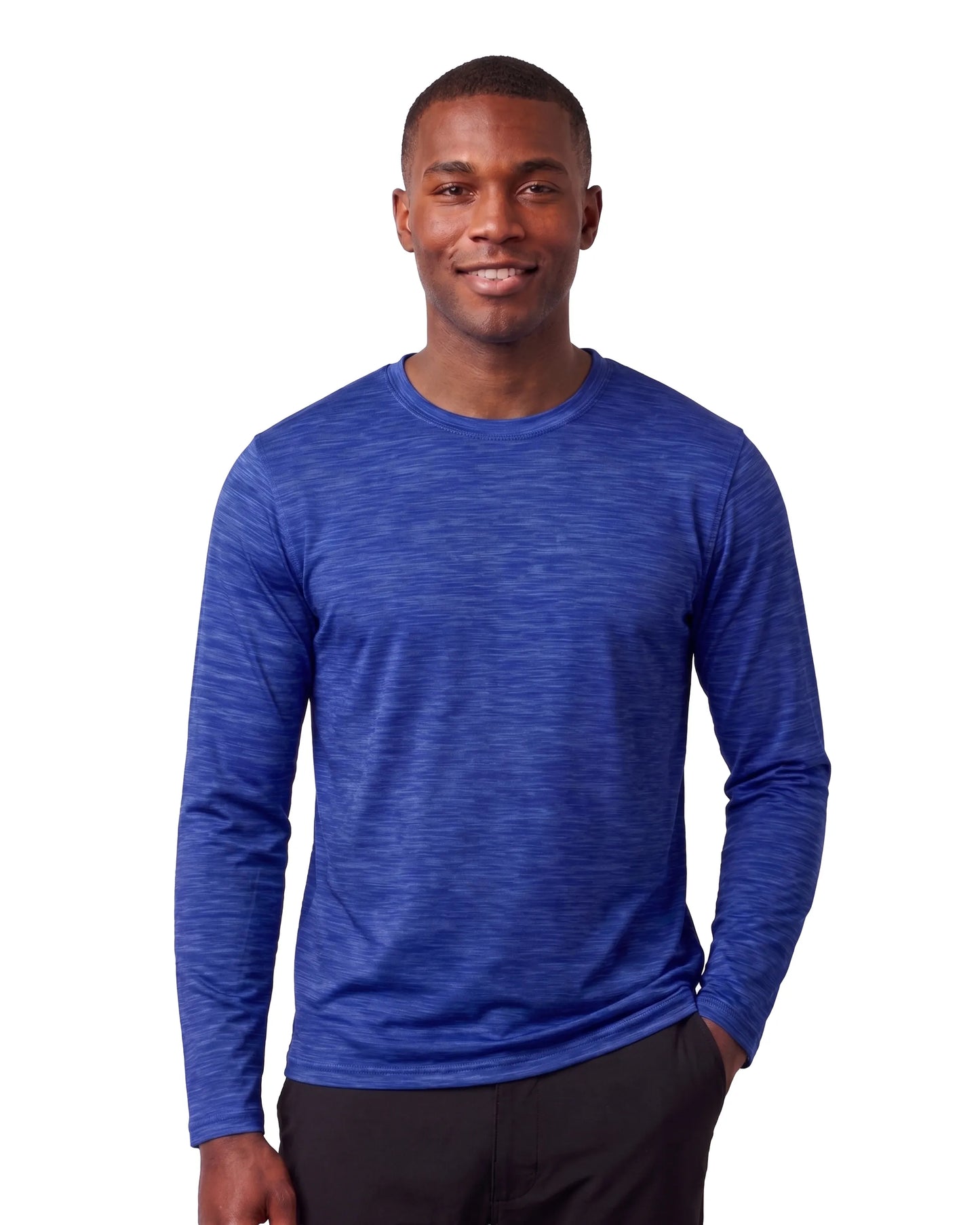 Heather Royal | DiamondCool™ Performance Men's Long Sleeve T-Shirt