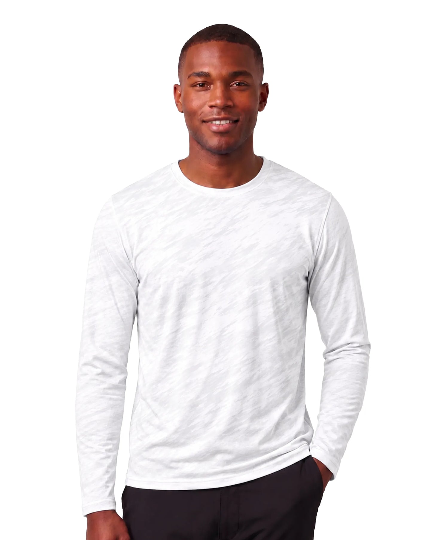Lightning White | DiamondCool™ Performance Men's Long Sleeve T-Shirt